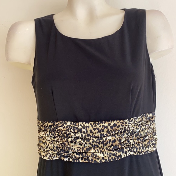 Jessica Howard dress 10P w leopard trim $109 - Picture 2 of 3